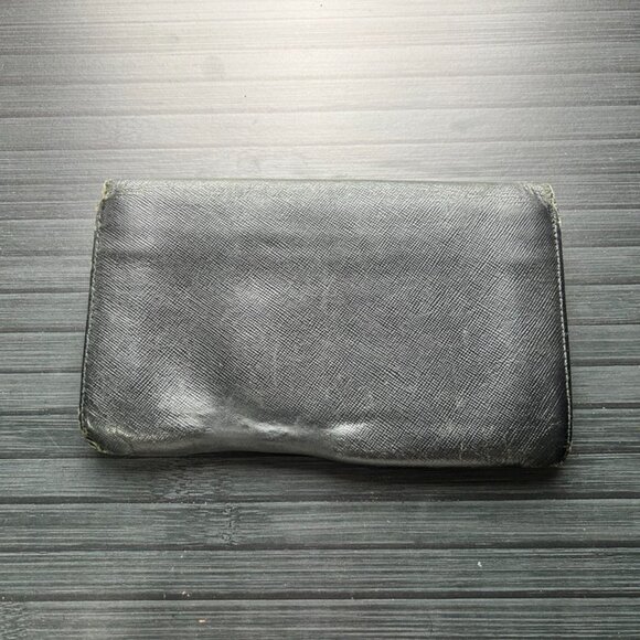 Prada Saffiano Black Leather Bifold Wallet Authentic|Used - Picture 2 of 5